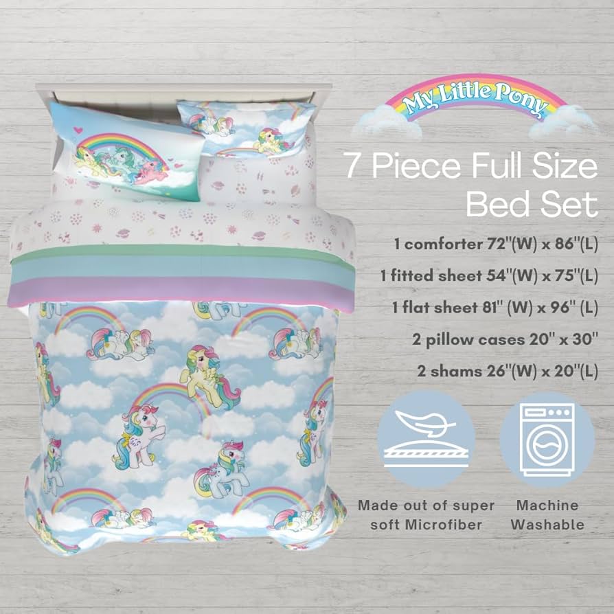 My little pony シーツセット My Little Pony Rainbow Power Single/Double/Queen/King Bed